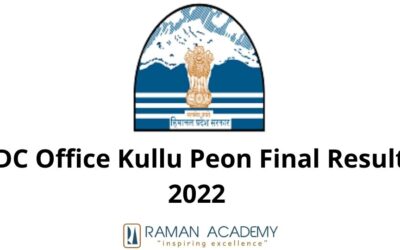 DC Office Kullu Peon Final Result 2022