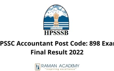 HPSSC Accountant Post Code: 898 Exam Final Result 2022