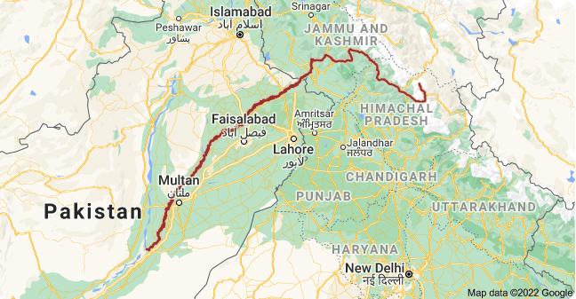 chenab river map 1