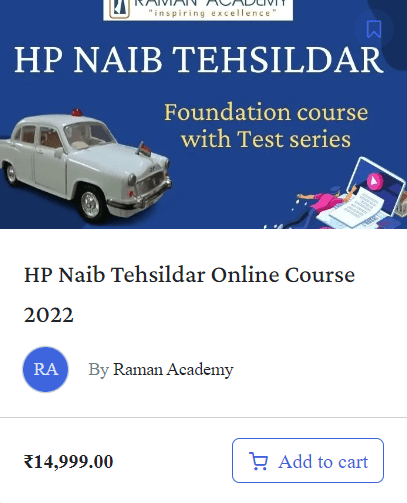 HP Naib Tehsildar Online Course 2022