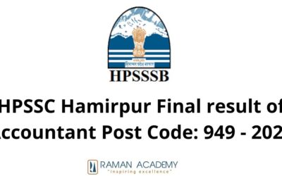 HPSSC Hamirpur Final result of Accountant Post Code: 949 – 2022