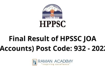 Final Result of HPSSC JOA (Accounts) Post Code: 932 – 2022