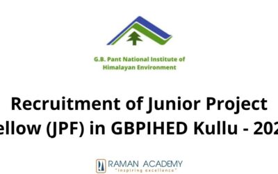Recruitment of Junior Project Fellow (JPF) in GBPIHED Kullu – 2022