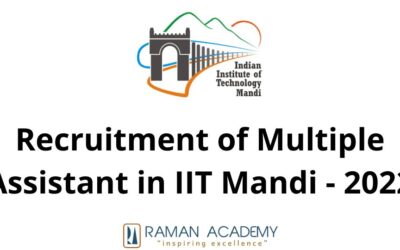 Recruitment of Multiple Assistant in IIT Mandi – 2022