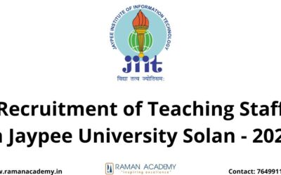 Recruitment of Teaching Staff  in  Jaypee University Solan – 2023