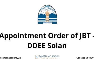 Appointment Order of JBT – DDEE Solan