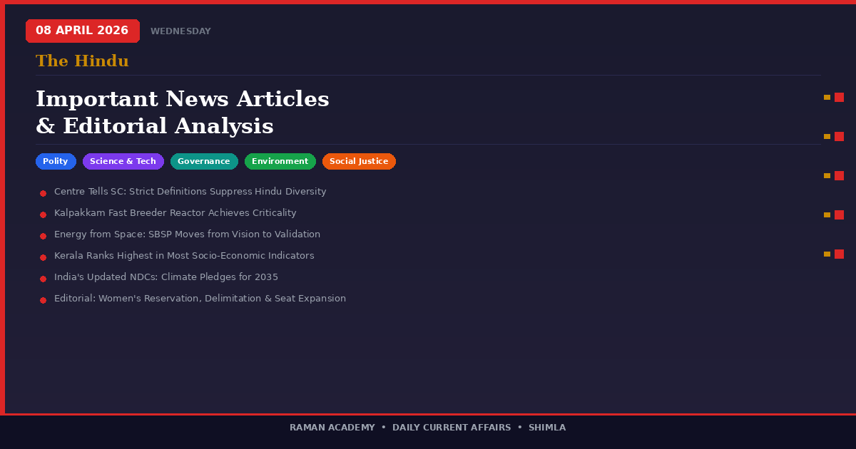 Current Affairs by Raman Academy 4 8 April 2026 Current Affairs