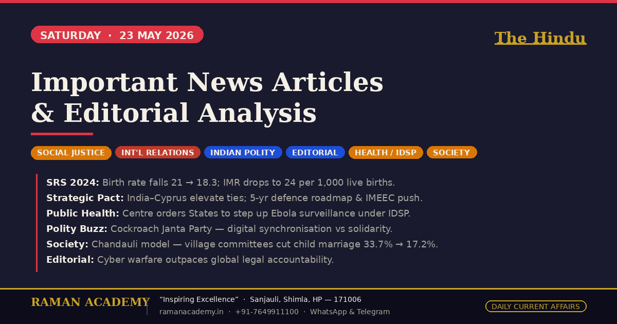 Current Affairs by Raman Academy 2 23 May 2026 Current Affairs