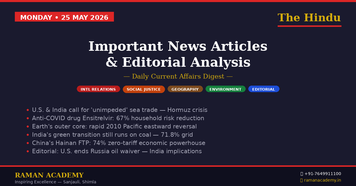 Current Affairs by Raman Academy 1 25 May 2026 Current Affairs