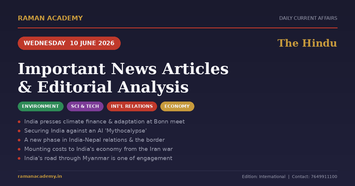 Current Affairs by Raman Academy 1 10 June 2026 Current Affairs