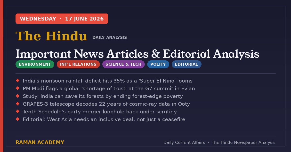 17 June 2026 Current Affairs