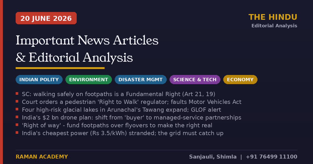 Current Affairs by Raman Academy 9 20 June 2026 Current Affairs