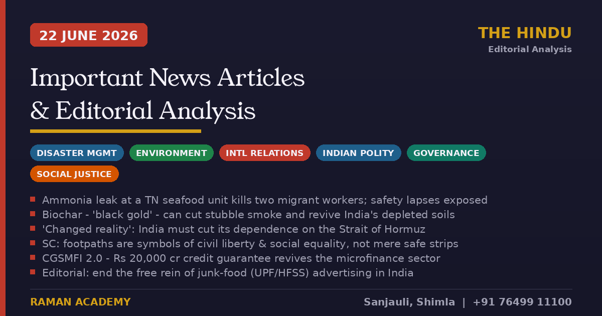 Current Affairs by Raman Academy 8 22 June 2026 Current Affairs
