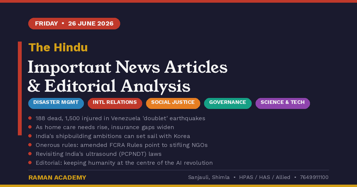 Current Affairs by Raman Academy 4 26 June 2026 Current Affairs