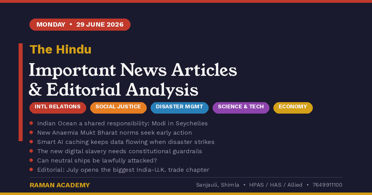 Current Affairs by Raman Academy 3 29 June 2026 Current Affairs