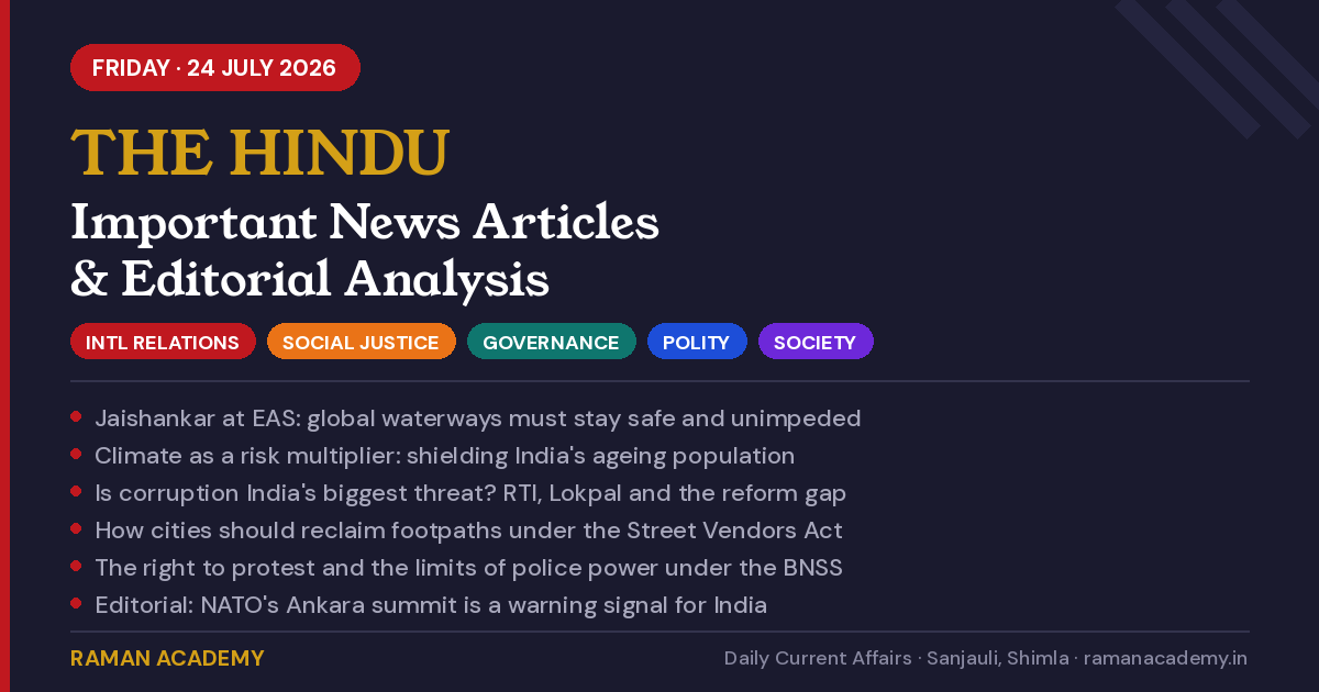 24 July 2026 Current Affairs