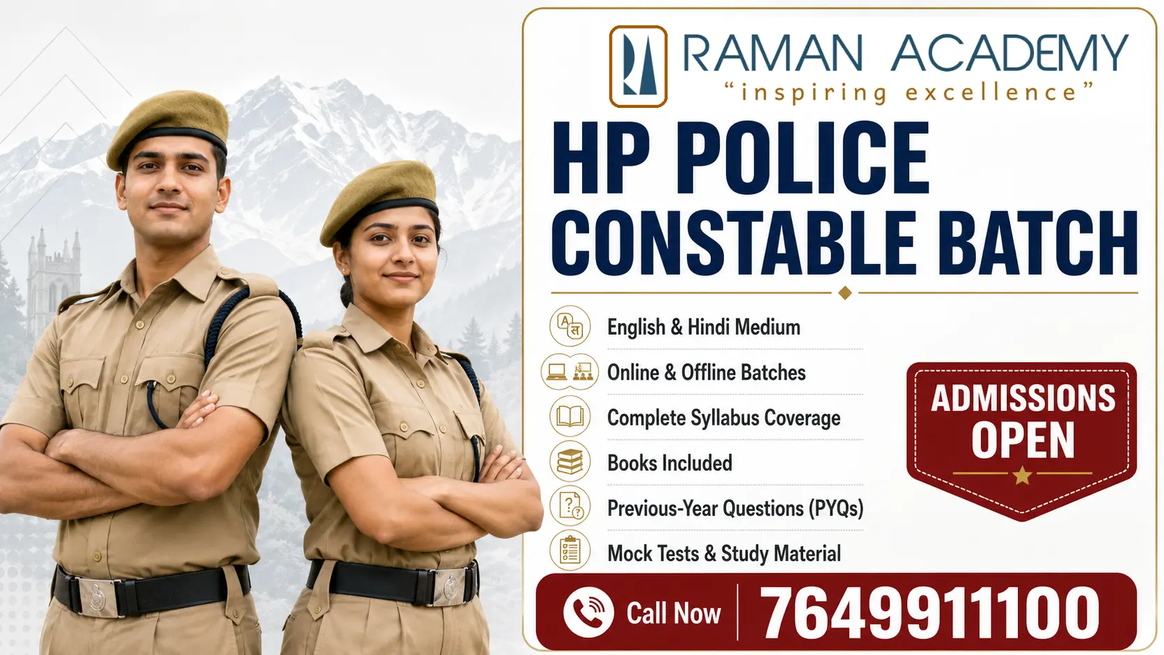HP Police Constable batch at Raman Academy