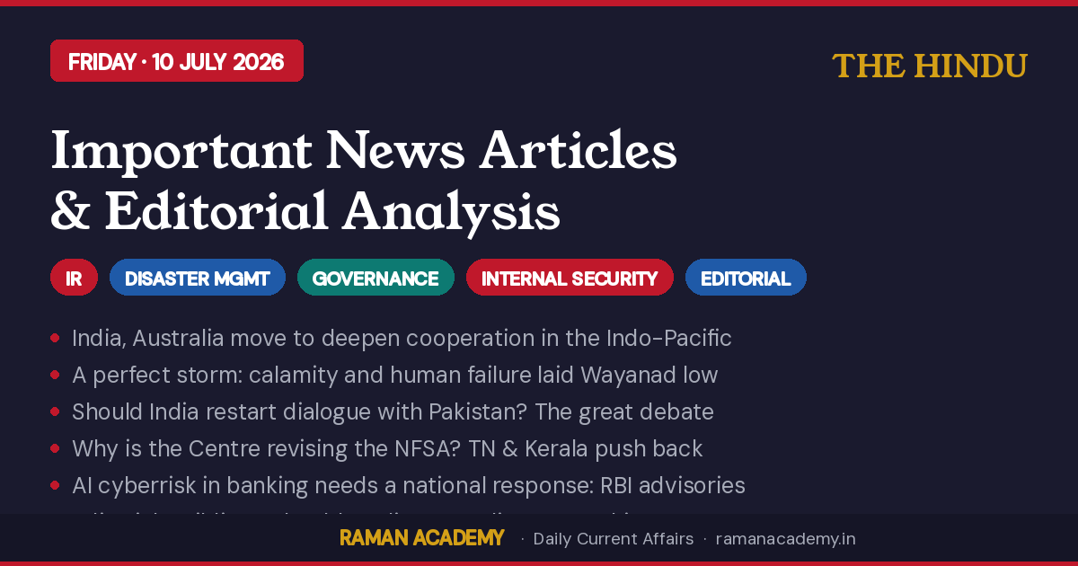10 July 2026 Current Affairs