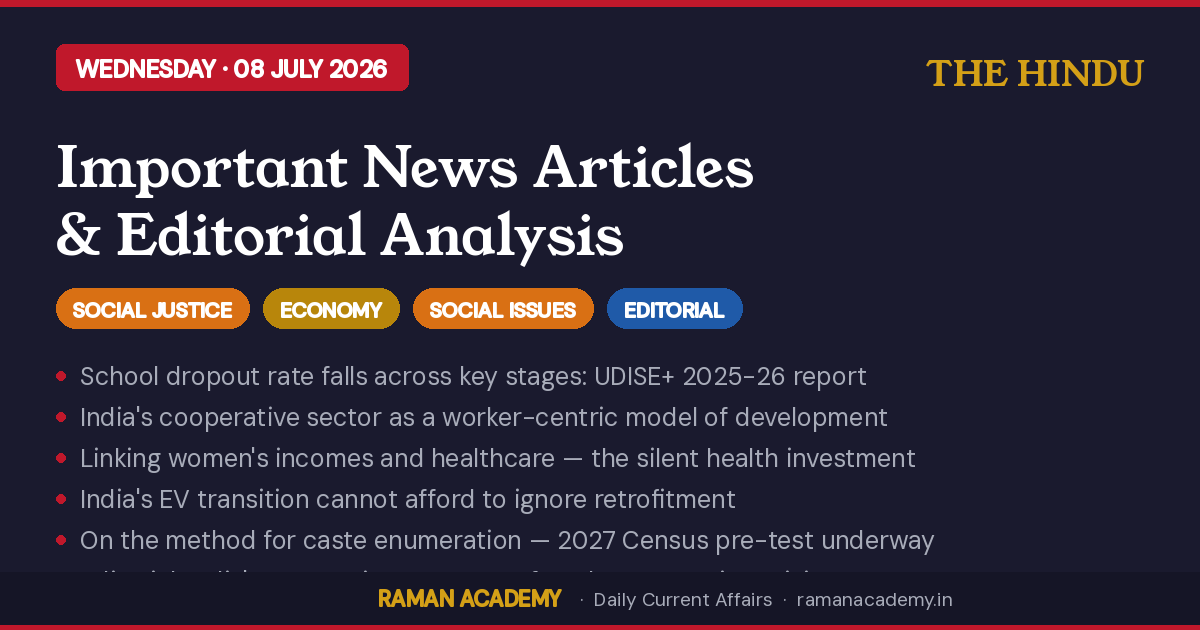 8 July 2026 Current Affairs