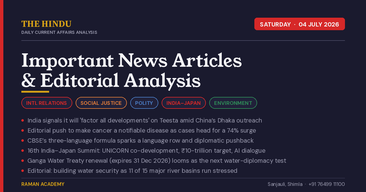 Current Affairs by Raman Academy 1 4 July 2026 Current Affairs
