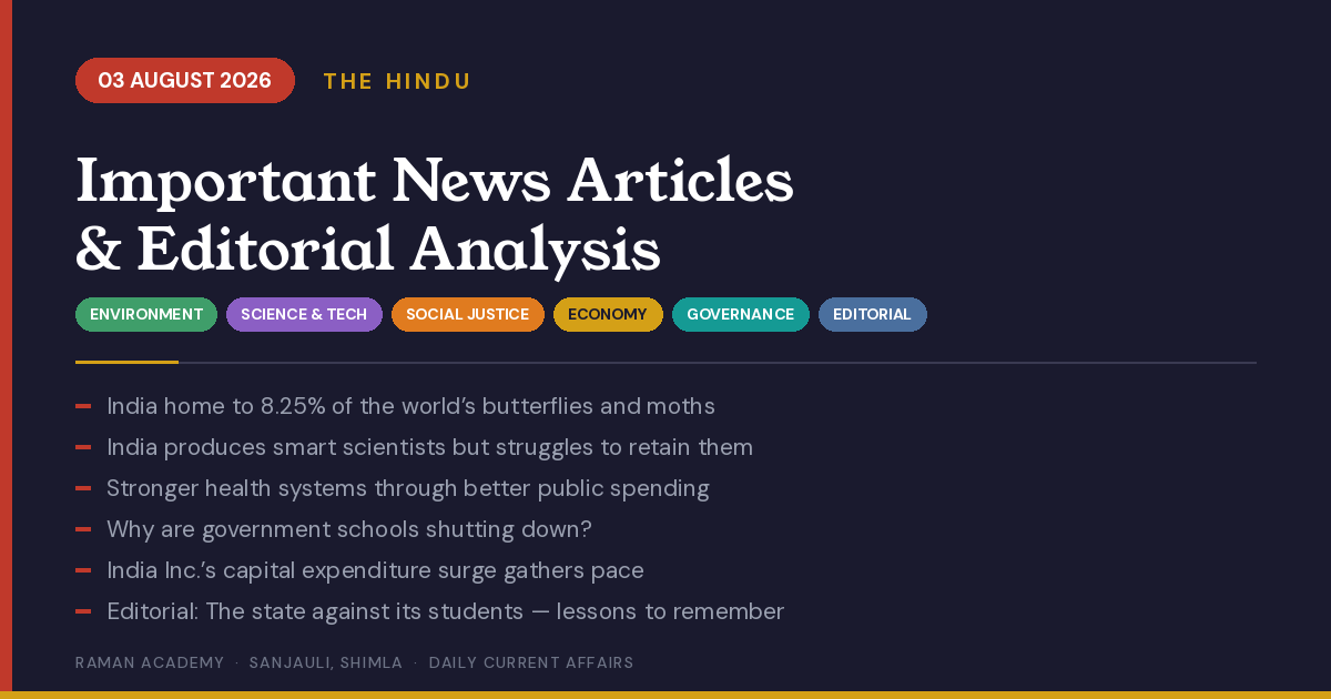 Current Affairs by Raman Academy 1 3 August 2026 Current Affairs