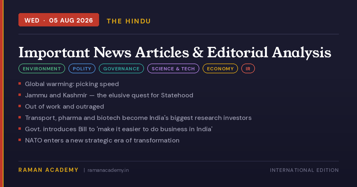 Current Affairs by Raman Academy 1 5 August 2026 Current Affairs