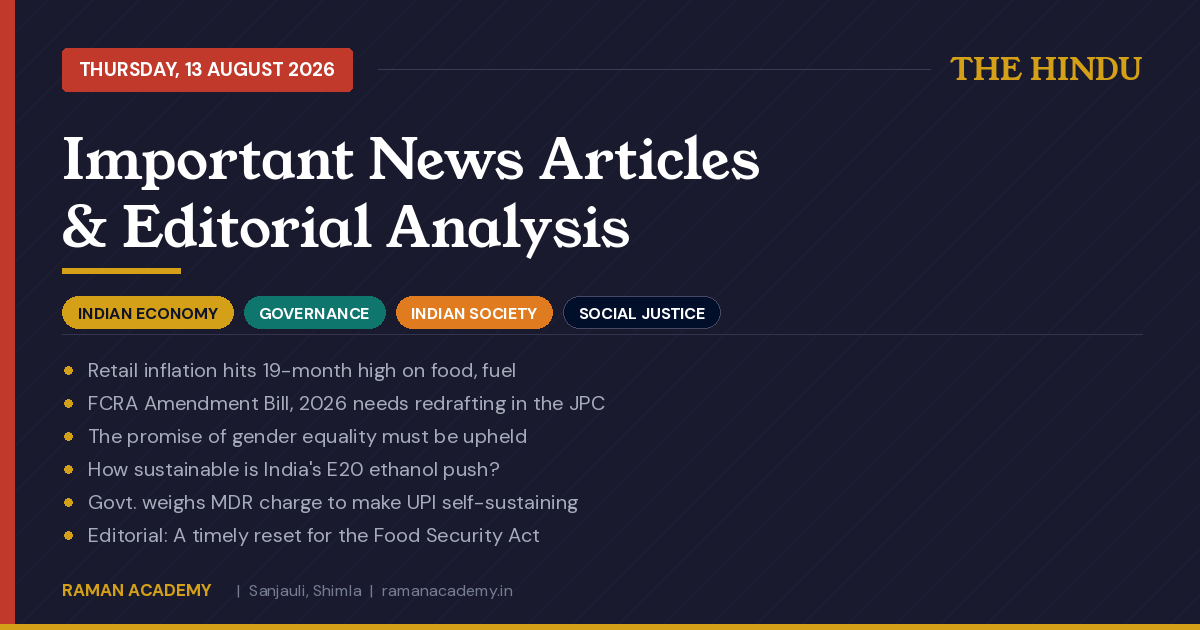 Current Affairs by Raman Academy 5 13 August 2026 Current Affairs
