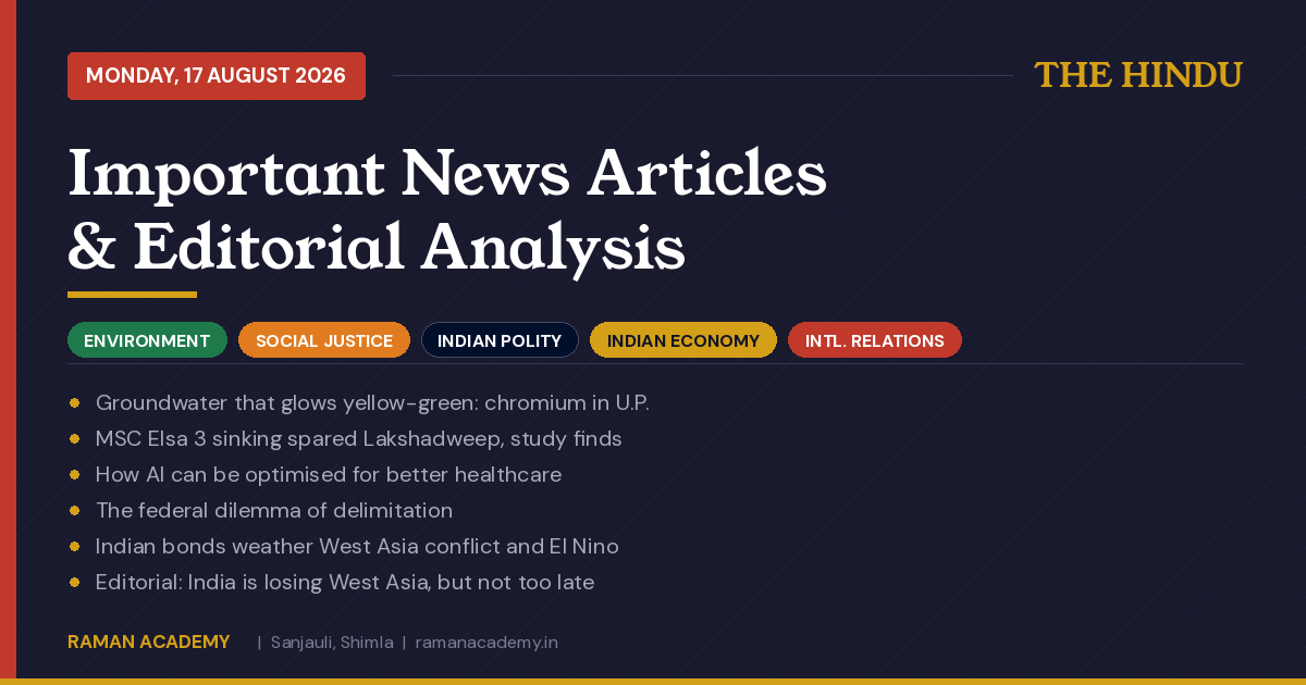 Current Affairs by Raman Academy 3 17 August 2026 Current Affairs