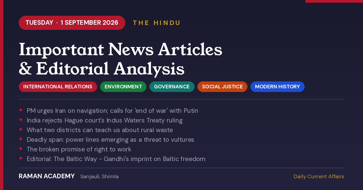 Current Affairs by Raman Academy 2 1 September 2026 Current Affairs