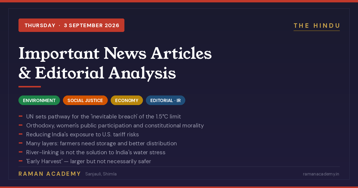Current Affairs by Raman Academy 1 3 September 2026 Current Affairs