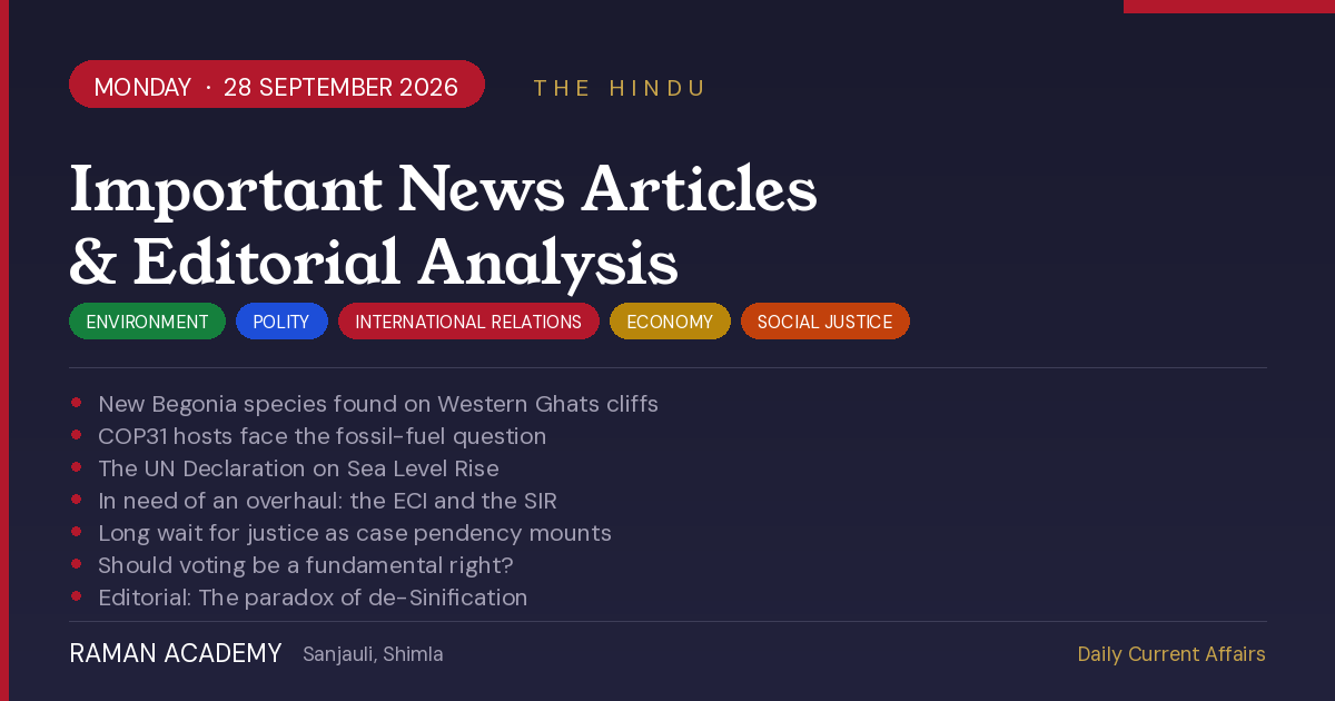 Current Affairs by Raman Academy 7 28 September 2026 Current Affairs