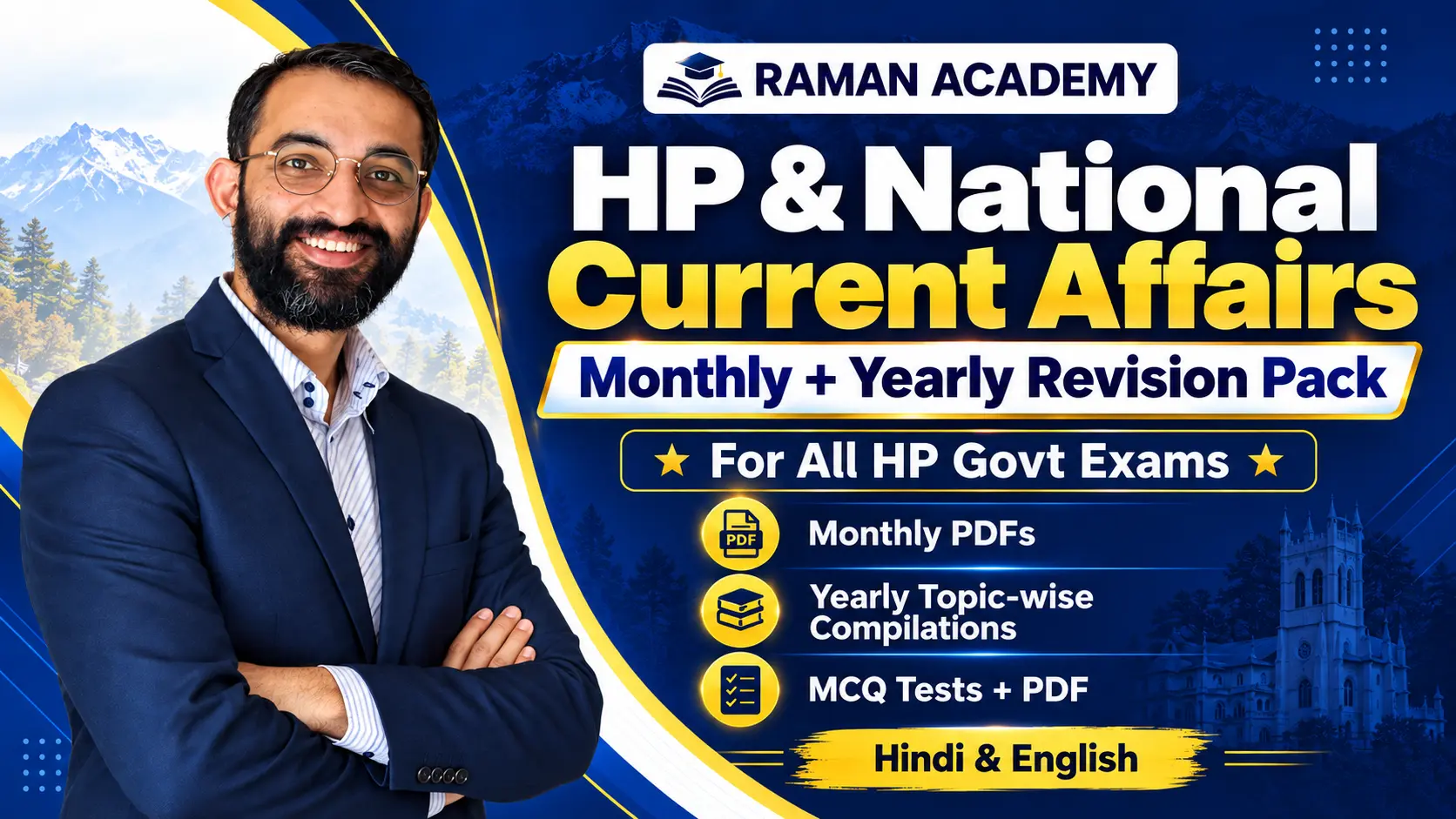 Himachal & National Current Affairs | Monthly & Yearly PDFs & Tests